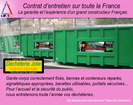 Contrat d'entretien de vos bennes : TAM Benne bennes et conteneurs