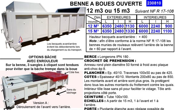 Benne à boues