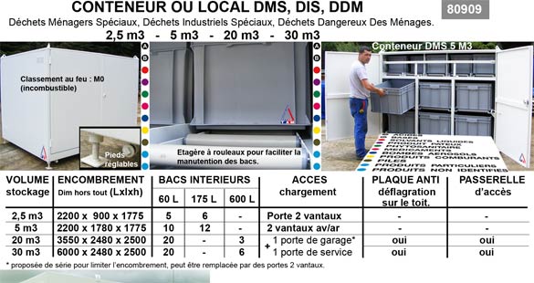 Conteneur ou local DMS : TAM Benne bennes