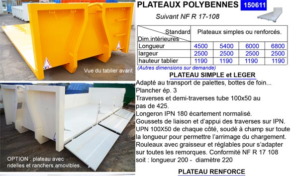 Plateaux polybennes: TAM Bennebennes