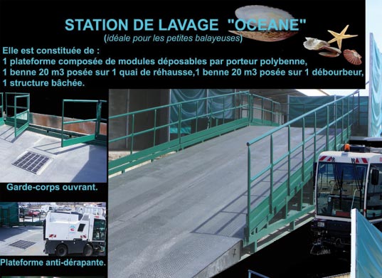 Plateforme de nettoyage "Océane", plateforme, benne : tam bennes