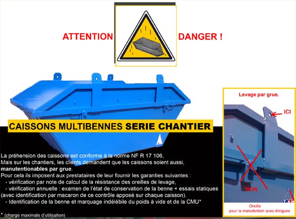 Caissons multibennes série chantier